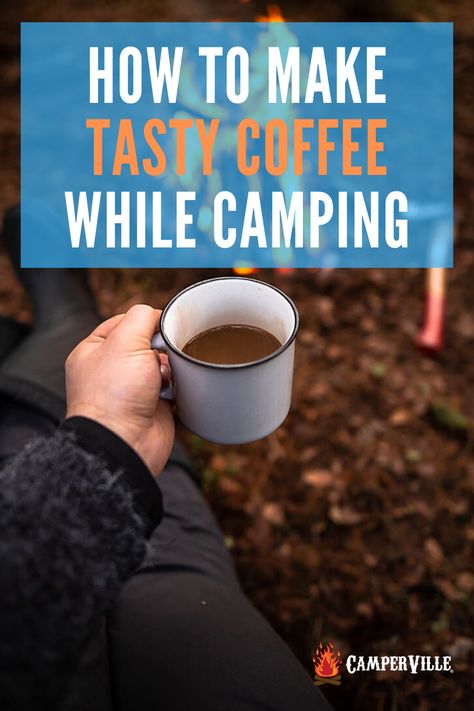 As an avid camper, there are many things I’ve learned to forgo in the outdoors: air-conditioning, regular showers, laundry. But there’s one thing I’d rather not do without—my morning coffee. If you're wondering how to make coffee while camping, read our post! We go over the 5 BEST ways to make camp coffee. #campcoffee #campingcoffee #campfirecoffee Coffee While Camping, Camp Coffee, Campfire Coffee, Egg Coffee, Camping Kitchen, Make Coffee, Camping Coffee, Camp Kitchen, How To Make Coffee