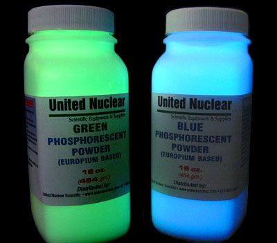 Europium UltraGlow® - new generation GLOW IN THE DARK material in pure powder; Non-Toxic & Non-Radioactive, also PAINT, permanent, water resistant, usable on fabric with extremely long afterglow time (12-15 hrs) when dry.  Starts at $10. Grey Woodwork, Glow Paint, Green Woodworking, Building Furniture, Epoxy Resin Table, Dark Material, Resin Furniture, Diy Building, Woodworking Projects Plans