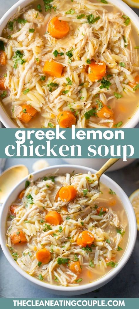 Crockpot Or Instant Pot Recipes, Healthy Lemon Orzo Soup, Healthy Crockpot Meals Soup, Zesty Chicken Soup, Chicken Soup Zucchini, Greek Lemon Soup Crockpot, Healthy Lemon Chicken Orzo Soup, Greek Chicken Soup Recipes, Mediterranean Chicken Orzo Soup