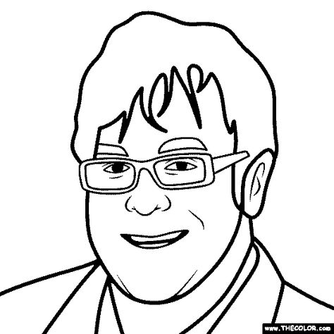 Elton John Coloring Page Elton John Drawing, Elton John Art, John Drawing, Elton John, Free Coloring Pages, Printable Coloring, Printable Coloring Pages, Free Coloring, Coloring Page