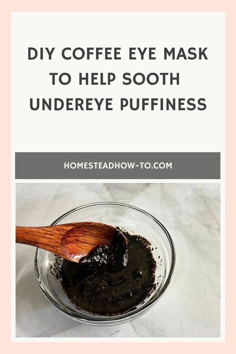 Coffee isn’t just a morning pick-me-up; it’s also great for your skin. Its caffeine content can reduce puffiness and refresh tired under-eyes, perfect after a sleepless night. Repurpose your coffee grounds into a fantastic face Diy Eye Depuffer, Coffee Grounds Under Eyes, Diy Coffee Eye Mask, Instant Coffee Face Mask, Coffee Under Eye Cream Diy, Under Eye Coffee Mask, Coffee Grounds Face Mask, Coffee For Under Eye Bags, Coffee Under Eyes