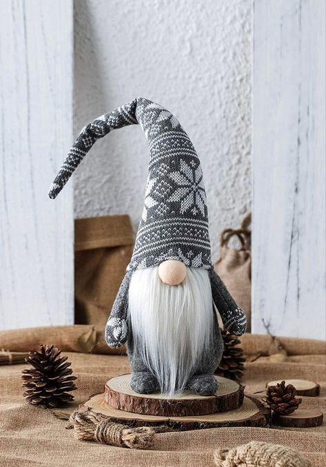 #christmas #christmasdecor #elf #gnomes #holiday #holidaydecorating #decoration #decorationideas #aesthetic #handmade #winter #commissionsearned Sofa Bookcase, Elf Christmas Decorations, Holiday Gnomes, Swedish Tomte, Bookcase Shelf, Minimalist Christmas Decor, Elf Decorations, Cute Christmas Decorations, Bottle Toppers