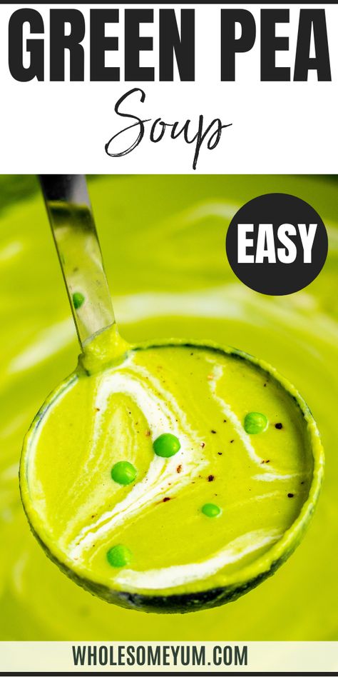 Pea Soup Recipe Pea Cream Soup, Sweet Pea Soup Recipe, Green Peas Soup Recipe, Green Peas Soup, Creamy Pea Soup, Green Pea Soup Recipe, Pea Soup Recipe Vegetarian, Green Soup Recipes, Recipe For Pea Soup