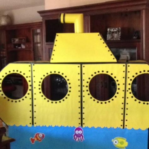 Cardboard Submarine, Submarine Party, Deep Sea Discovery Vbs, Ocean Commotion Vbs, Submerged Vbs, Ocean Vbs, Scuba Vbs, Beatles Party, Under The Sea Decorations