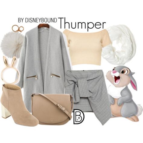 Year of the Rabbit“Rabbit is the fourth in the 12-year cycle of... Year Of The Rabbit Outfit, Bambi Clothes, Disney Rabbit, Thumper Bambi, Rabbit Outfit, Disney Character Outfits, Disney Bound Outfits Casual, Princess Inspired Outfits, Disney Themed Outfits