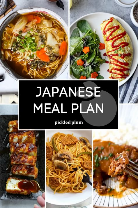 Japanese Weekly Meal Plan, Japanese Freezer Meals, Crockpot Japanese Recipes, Japanese Food Meal Prep, Asian Meal Plan, Japanese Meal Prep For The Week, Japanese Meals Traditional, Japanese Cooking Recipes, Japanese Meal Plan