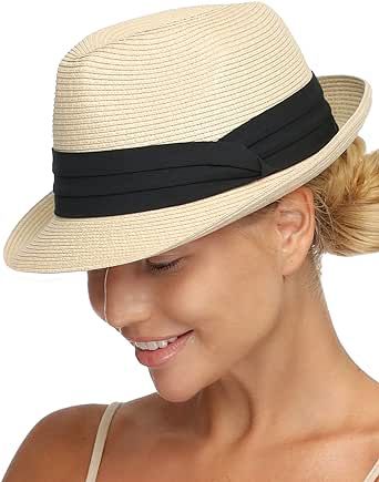 Fedora Hat Style, Panama Beach, Trilby Fedora, Womens Straw Hats, Womens Fedora, Mens Sun Hats, Fedora Hat Women, Trilby Hat, Straw Sun Hat