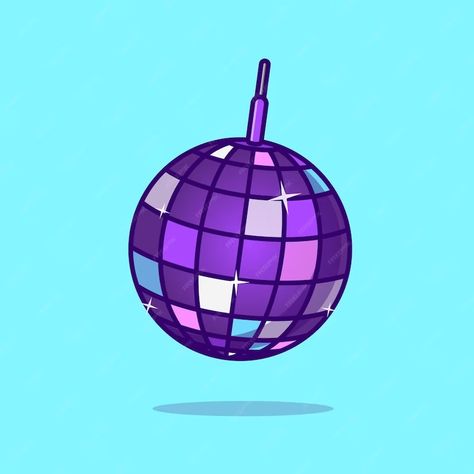 Premium Vector | Disco ball simple cartoon vector illustration new year stuff concept icon isolated Disco Ball Cartoon, Simple Cartoon, Disco Ball, Premium Vector, Graphic Resources, Vector Illustration, Drawings