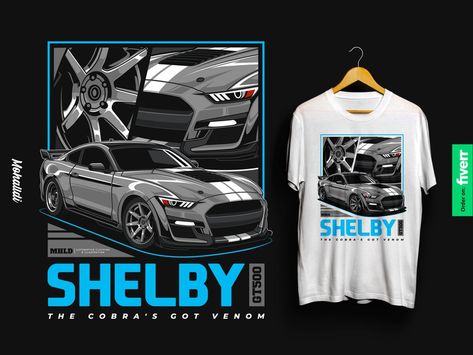 Ford Gt500, Car Mustang, Shelby Car, Automotive Illustration, Motorcycle Illustration, Car Apparel, Automotive Apparel, Car Drawing, Ford Mustang Shelby Gt500