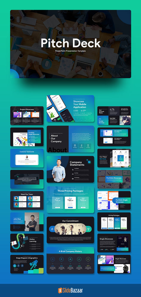 Pitch Deck PowerPoint Template PPT Template Presentation Template Presentation design Pitch Deck Template, Company Vision And Mission, Gantt Chart Templates, Writing Support, Presentation Deck, Powerpoint Charts, Powerpoint Layout, Business Presentation Templates, Portfolio Presentation