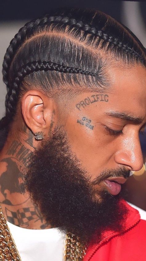 Lauren London Nipsey Hussle, Braid Styles For Men, Cornrow Hairstyles For Men, Braids For Boys, Nipsey Hussle, Black Men Hairstyles, Hair Twist Styles, Mens Braids, Mens Braids Hairstyles