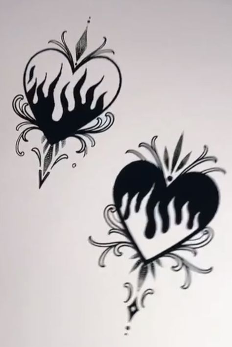 Twin Flame Drawing, Twin Flame Tattoo Ideas, Flame Drawing, Twin Flame Tattoo, Heart Flame, Flame Tattoo, Flame Tattoos, Witch Stuff, Baby Witch