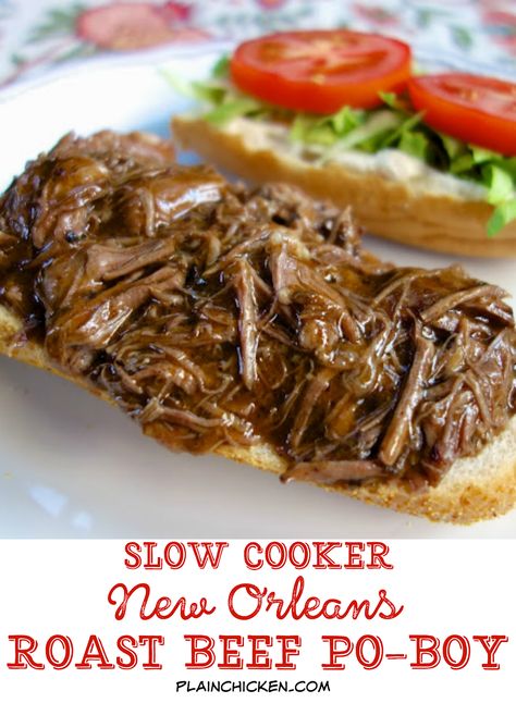 Pot Roast Seasoning, Recipe Slow Cooker, Roast Beef Sandwich, New Orleans Recipes, Cajun Dishes, Roast Beef Sandwiches, Cajun Cooking, Louisiana Recipes, Creole Recipes