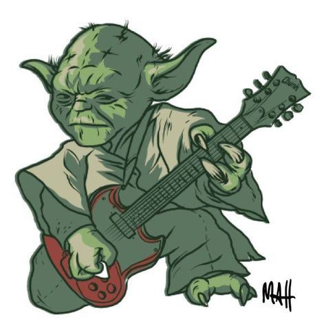 Yoda Rocks Master Yoda Tattoo, Master Yoda Art, Yoda Sketch, Yoda Tattoo, Jedi Master Yoda, Yoda Sticker, Yoda Art, Skate Stickers, Rock Star Party