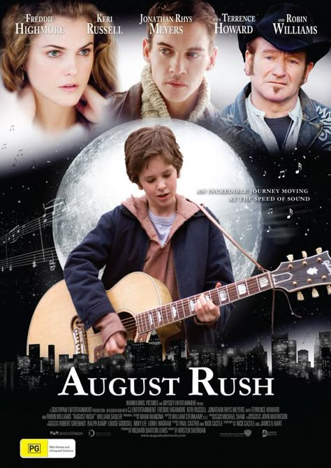 Deciding to run away to New York City, musical prodigy Evan Taylor begins to unravel the mystery of who he is. All the while Evan Taylor's mother is searching for him whilst his father searching is searching for her. Rush Movie, Rush Poster, Systemisches Coaching, August Rush, Terrence Howard, Beau Film, Freddie Highmore, Keri Russell, Jonathan Rhys Meyers