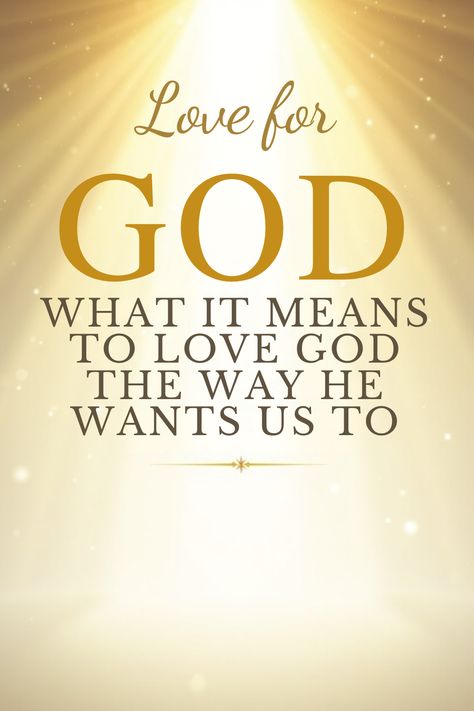 To truly love God requires understanding His nature and aligning our actions with His will. This concept encompasses more than mere feelings; it invites us to explore the depth of our relationship with Him. Discovering how to embody this love can lead to profound transformations in our lives. Love For God, Our Relationship, Spiritual Wisdom, He Wants, Our Life, Bible Study, Spirituality, The Way, Bible