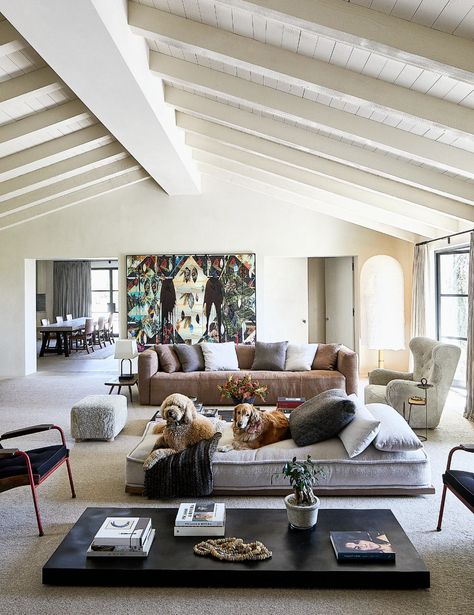 A Breakdown of Art & Furniture from Adam Levine’s House Tour - Grazia USA Clements Design, Chestnuts Roasting, Behati Prinsloo, Custom Chair, Design Salon, Vogue Living, Ranch Style Home, Style Deco, Adam Levine