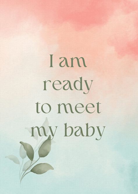 Positive Pregnancy Quotes, 4th Pregnancy, Birth Affirmation Cards, Pregnancy Prayer, Free Birth, Pregnancy Affirmations, Positive Birth, Baby Announcement Pictures, Prepare For Labor