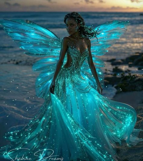 Fariy Tail Dresses, Water Fairy Aesthetic Outfit, Magical Dresses Fairytale, Fairy Powers, Fairy Aesthetic Outfit, Summer Court, Light Up Dresses, People Reference, Photography Hacks