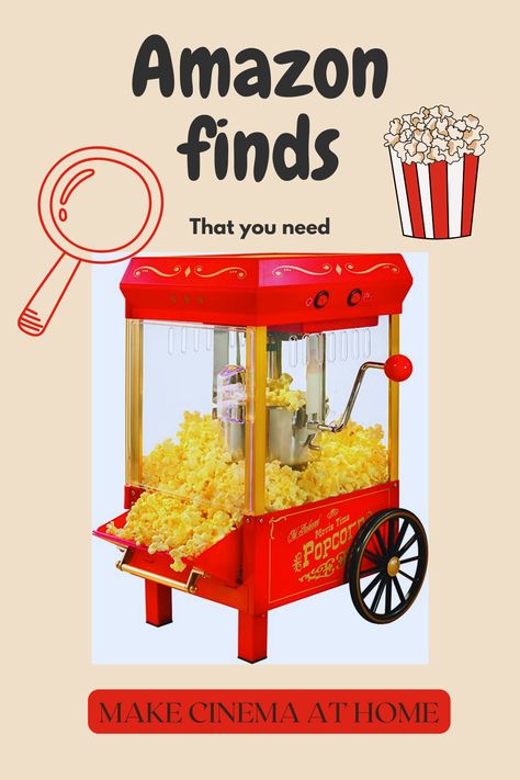 Pops up to 10-cups of popcorn per batch Perfect for use with all Nostalgia Popcorn Kits! (Theater Hot Air & Kettle Kit-KPK400, PPB600-Reusable Popcorn Bowls, PCSP5-Pre-Measured Coconut Oil Popcorn Kit) Large 2.5-ounce stainless steel kettle with built-in stirring system Lighted interior for easy viewing and countertop ambiance 360 degree clear-view popping chamber with vented windows Tilt drawer for easy serving access Kernel measuring cup and oil measuring spoon How To Make Popcorn In A Popcorn Machine, Kids Popcorn Maker, Small Popcorn Machine, Coconut Oil Popcorn, Vintage Popcorn Machine, Nostalgia Popcorn Maker, Popcorn Bowl, Stainless Steel Kettle, Popcorn Machine