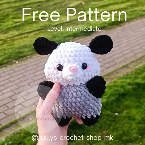 Opossum Crochet Pattern Free, Quick Crochet Patterns Free, Crochet Keychain Free, Crochet Animals Free Patterns Easy, Crochet Possum, Macedonia Skopje, Crochet Characters, Crochet Stuffies, Crochet Amigurumi Patterns