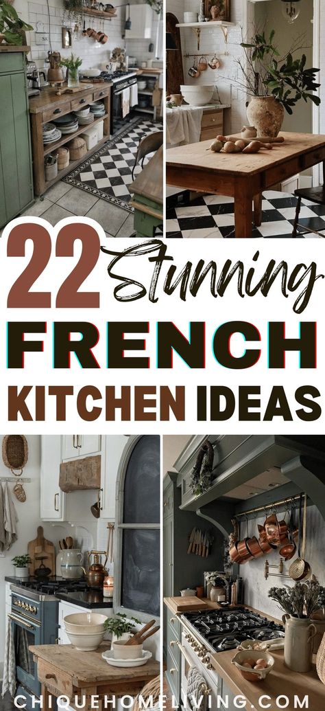 22 Stunning French Country Kitchen Design Ideas 47 22 Stunning French Country Kitchen Design Ideas French Kitchen Ideas, Modern French Kitchen, French Bistro Kitchen, French Kitchen Design, French Cottage Kitchen, Kitchen Styles French, French Provincial Kitchen, French Style Kitchen, French Country Interior