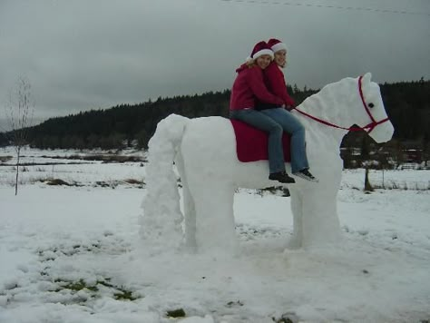 Horse Snow Sculpture ~~ wonderful ~~ artist not identified Snow Activities, Ice Art, Snow Sculptures, Snow Art, Snow Fun, Funny Horse, Ice Sculptures, Hobby Horse, Winter Beauty