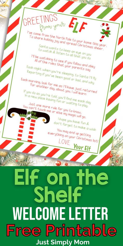 Here you will find a few versions of a FREE Elf on the Shelf Welcome Letter that your little ones will love. Use this so you don't have to do the work! North Pole Breakfast Printables, Elf Welcome Back Letter, Elf Welcome Back, Elf Breakfast, Elf On The Shelf Welcome, Elf On Shelf Letter, Elf Letters Printable, Elf 2023, Welcome Back Letter