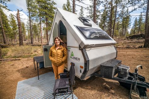 A Frame Campers, A Frame Camper Remodel, Aliner Campers, Luxury Tiny Home, A Frame Trailer, A Frame Camper, Shower Images, Van Dwelling, Tiny House Luxury