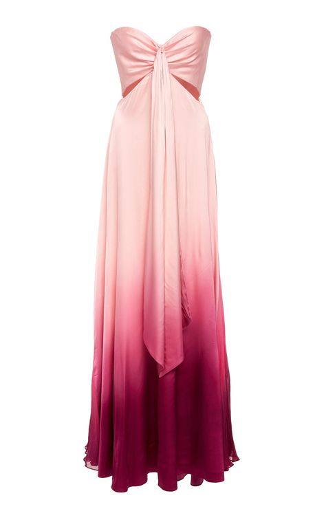 Ombre Satin Cutout Bustier Maxi Dress by Jonathan Simkhai | Moda Operandi Polyvore Fillers, Bustier Gown, Fancy Gown, Special Outfits, Ombre Maxi Dress, Artsy Aesthetic, Stylist Outfit, Ombre Dress, Resort 2020