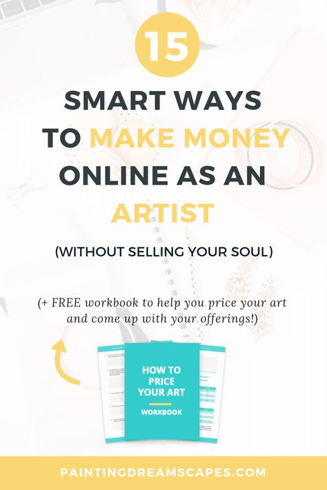 Art is a real job and it can pay your real bills. Here are 15 smart ways to make money as an artist and make a living doing what you love! Let's do this! Money Art Design, Make Money As An Artist, Faire Son Budget, Painting Business, Money Art, Anime Artist, Turned Art, Create Online Courses, Anime Tutorial