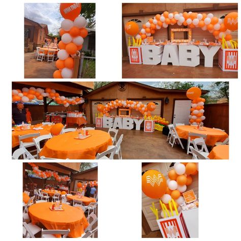 Whataburger Gender Reveal, Whataburger Party Theme, Whataburger Party, Clemson Baby, What A Burger, Baby 2024, Camp Theme, Gender Reveal Party Theme, Baby Theme