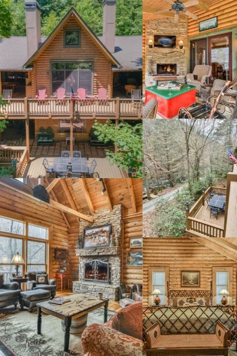 River Resort, Ellijay Ga, Rustic Log Cabin, Fall Vacations, Wrap Around Deck, Vacation Cabin, Mountain Getaway, Family Getaways, Romantic Getaway