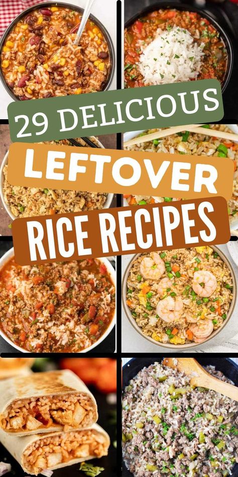 If you are looking for ways to use Leftover Homemade Rice Recipes, we have gathered over 25 recipes. These recipes are easy to make and delicious. Leftover cooked rice and be used in many different recipes. These 29 recipes will turn your leftovers into a delicious second meal. #eatingonadime #leftoverrice #easyleftoverricerecipes Fridge Recipes, Dirty Rice Recipe Easy, Sustainable Cooking, Use Leftover Rice, Cooked Rice Recipes, Spanish Rice Recipe Easy, Hearty Breakfasts, Leftover Rice Recipes, Spanish Rice Easy