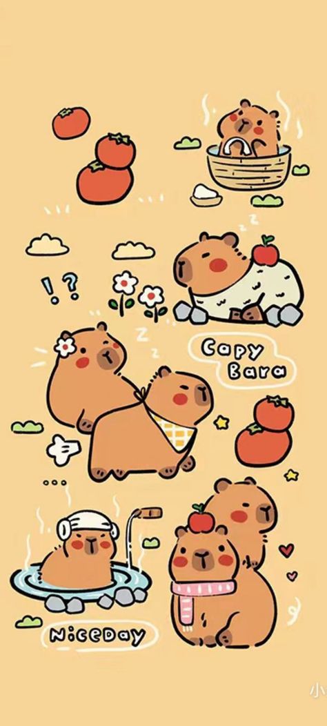 Cute Capybara Wallpaper 4K for Iphone, Ipad, Laptop, PC Cute Capybara Wallpaper, Capybara Wallpaper, Baby Capybara, Kawaii Cat Drawing, Danish Pastel Aesthetic, Ipad Laptop, Cute Capybara, Iphone Wallpaper Landscape, Cute Small Animals