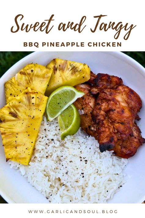 Looking to elevate your barbecue game? This blog post features a mouthwatering recipe for BBQ chicken. With zesty pineapple BBQ sauce, a hint of sweetness, and tangy lime this dish promises to be a hit a your next cookout. Discover how to balance tangy pineapple and smoky BBQ flavors in a simple, yet irresistible recipe that's perfect for summer grilling. Barbecue Pineapple Chicken, Bbq Chicken And Pineapple, Barbecue Pineapple, Pineapple Chicken Breast, Bbq Pineapple Chicken, Pineapple Bbq Sauce, Barbecue Chicken Recipe, Chicken Breast Seasoning, Pineapple Chicken