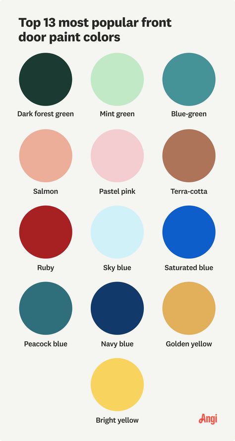 27 Best Front Door Colors for a Stunning Entryway Bright Entryway Colors, Painted Door Colors, Bright Front Door Colors, Popular Front Door Colors, Painted Front Door Ideas, Colorful Front Door, Bold Front Door Colors, Entryway Colors, Bright Front Doors