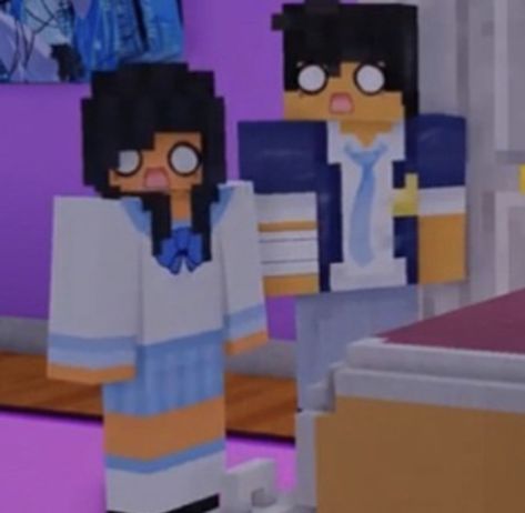 Aphmau And Aaron Wallpaper, Aphmau And Aaron Matching Pfp, Phoenix Drop High Fanart, Aarmau Fanart Mystreet, My Street Fanart, Aphmau Matching Pfp, Aphmau Icon, Mystreet Pfp, Pdh Aphmau