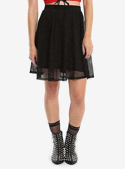 Black Fishnet Overlay SkirtBlack Fishnet Overlay Skirt, BLACK Overlay Skirt, Dream Outfits, Fashion Bottoms, Stylish Skirts, Black Fishnets, Punk Outfits, Plus Size Skirts, Cute Skirts, Plaid Skirts