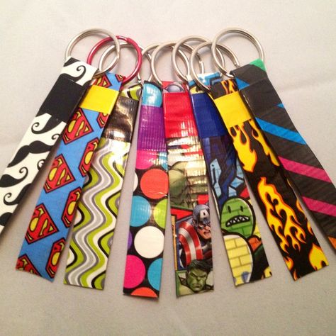 Duct Tape Keychain Duct Tape Diy, Duck Tape Projects, Duct Tape Projects, Geek Diy, Tape Projects, Duct Tape Crafts, Church Camp, Appreciation Ideas, Vbs Crafts