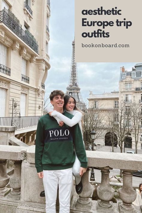 5 Best & Aesthetic Europe Travel Outfits Ideas London Couple Pictures, Couple In Paris Aesthetic, Fall Europe Outfits, Paris Romance Aesthetic, Fall Outfits Europe, Travel Outfits Fall, Summer Fashion Europe, European Fall Outfits, Parisian Summer Outfits