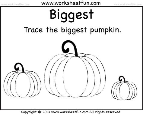 pumpkin worksheet Big Bigger Biggest Worksheet, Pumpkin Classroom Activities, Pumpkin Worksheets, Halloween Worksheets Kindergarten, Big Bigger Biggest, Pumpkin Math, Measurement Worksheets, Halloween Worksheets, Worksheets Kindergarten