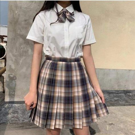 c5cc17e395d3049b03e0f1ccebb02b4ddesc34927308ri Uniform Inspiration, Shirt Reference, Student Uniform, Empire Pattern, School Uniform Skirts, Preppy Skirt, Womens Pleated Skirt, Women's Uniforms, Kawaii Dress