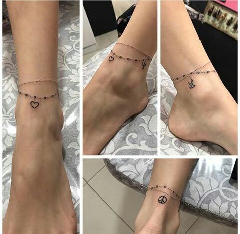 Tattoo Foot, Ankle Bracelet Tattoo, Ankle Tattoo Designs, Anklet Tattoos, Foot Tattoos For Women, Tattoo Bracelet, Tattoo Feminina, Feather Tattoos, Foot Tattoo