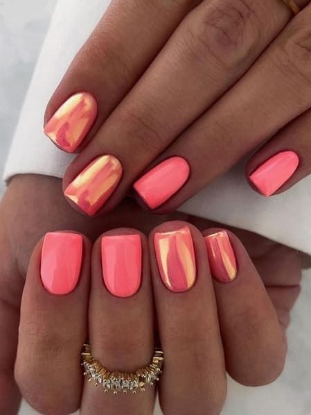 20 Summer Coral Nails Ideas 2024: Designs, Art, Glitter & Colors Coral Nail Designs, Coral Nails With Design, Coral Nail, Coral Nail Polish, Summer Nail Ideas, Coral Nails, Nagel Tips, Summery Nails, Dipped Nails