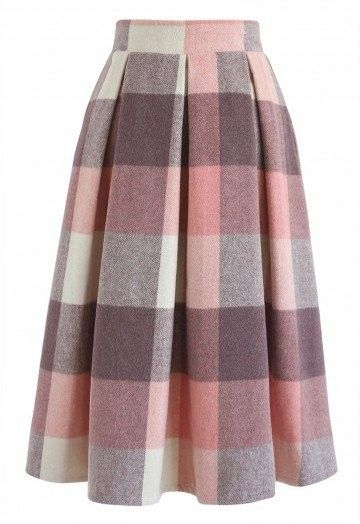 Midi Design, Projek Menjahit, Tulle Maxi Skirt, Checkered Skirt, Pink Retro, Printed Midi Skirt, Beautiful Skirts, Plaid Skirt, Fun Fashion