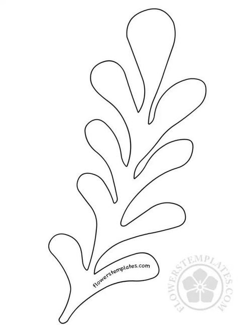 Flower Templates Printable, Fleurs Diy, Paper Flower Decor, Mermaid Theme Birthday, Leaf Template, Paper Flower Template, Felt Pattern, Paper Flowers Craft, Felt Patterns