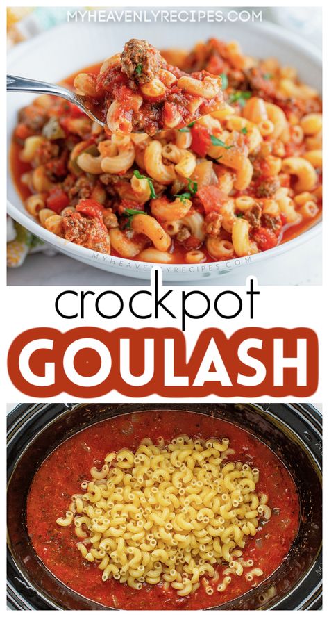 Crockpot Pasta Dump Recipes, Crock Pot Goulash Slow Cooker, Slower Cooker Hamburger Recipes, Goulash In Crockpot Recipe, Easy Goulash Recipes Slow Cooker, Slow Cooker Quick Meals, American Chop Suey Crockpot, Crockpot Recipes With Elbow Noodles, Crockpot Goolosh Recipe Easy