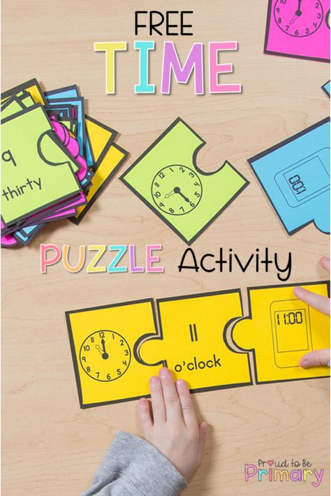 Time Activities For Kids, Kids Clocks, Clocks Digital, Telling Time Activities, Freetime Activities, Numeracy Activities, Puzzle Activity, Time Activity, Teaching Time