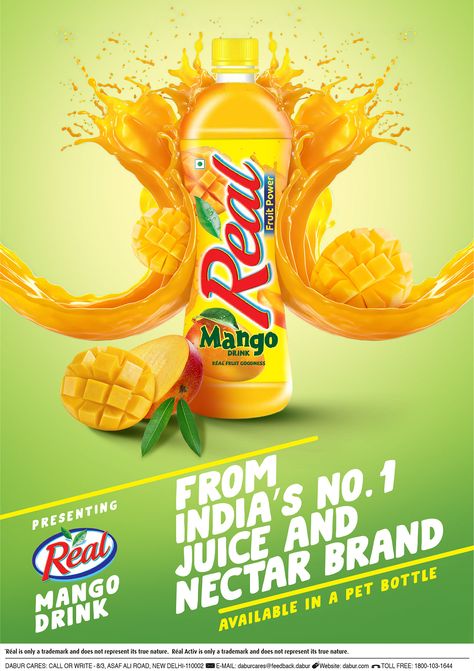 Real Mango Drink :: Behance Juice Advertising, Mango Drink, Juice Ad, Mango Drinks, Mango Fruit, Illustration Advertising, Mango Juice, Agua Fresca, Creative Package